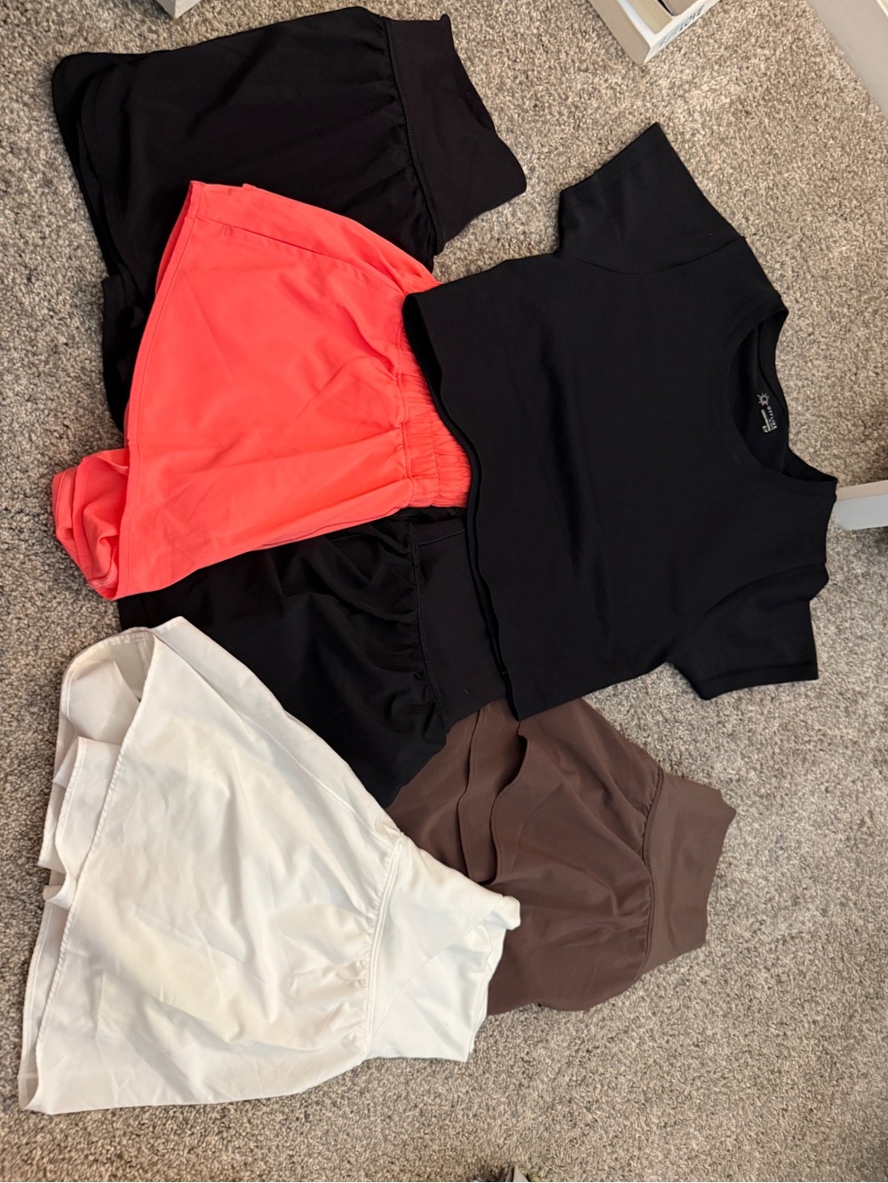 Women’s Aerie Offline Shirt Skort, Shorts- Black, Coral, White, Brown Small